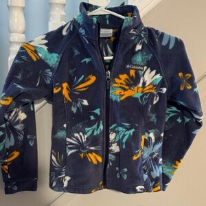 Columbia Kids' Floral Fleece Jacket - Navy and Orange